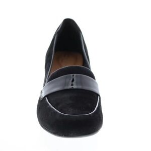 Clarks Unstructured Suede And Patent Leather Heeled Loafer - Women’s Size 9.5
